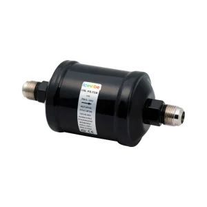 icevibe PKG-085 — photographed oil filter with 5/8-inch SAE inlet and outlet connections.