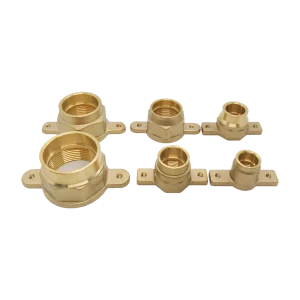 icevibe Brass Female-Thread Adapters with Mounting Ears — photographed configuration
