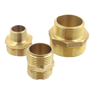 icevibe Brass Double Male-Thread Connectors — photographed configuration