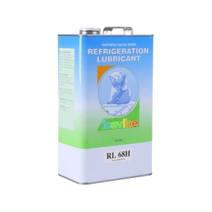 icevibe RL68H synthetic polyol ester refrigeration compressor oil in a 5 L metal can